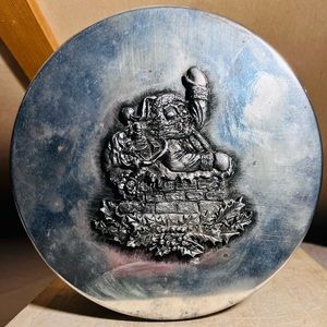 Vintage Metzke Pewter Santa Clause Tin